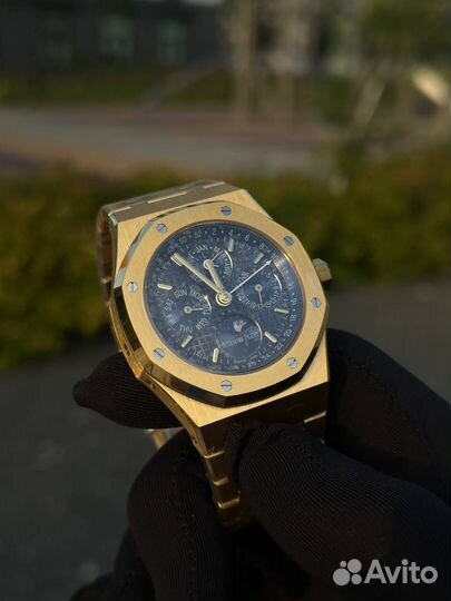 Часы Audemars Piguet Royal Oak Gold/Blue