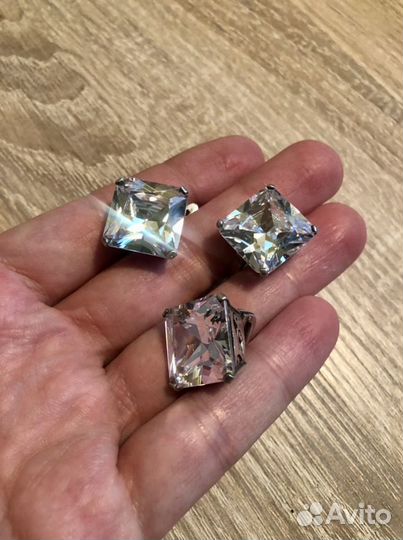 Серебренные серьги и кольцо