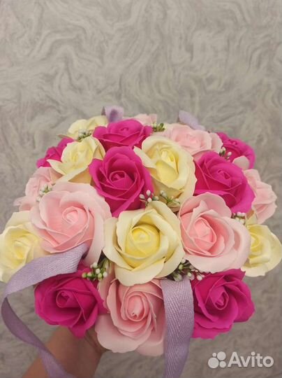 Букет из мыльных роз для мамы