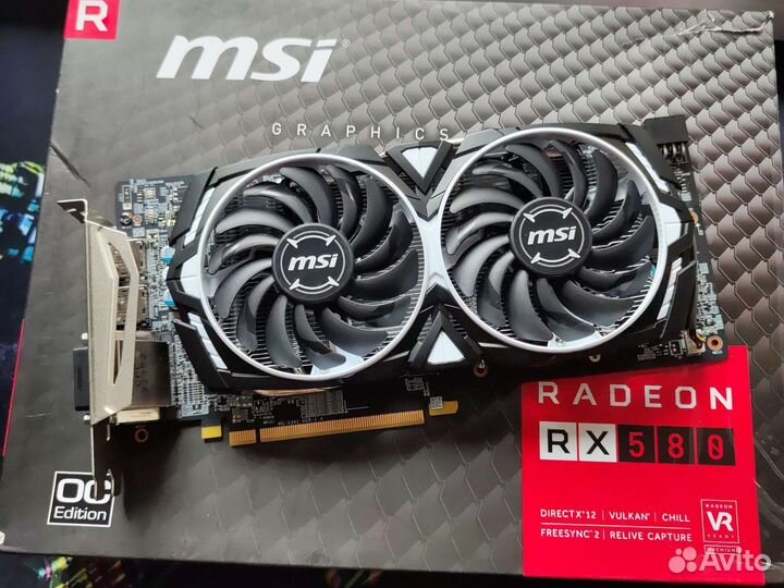 MSI RX 580 8GB / 2023 года