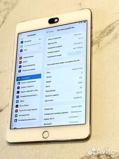 iPad mini 4 128gb cellular