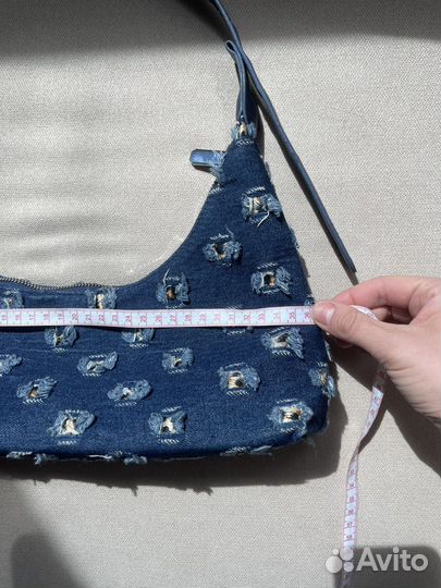 Сумка багет джинсовая винтаж
