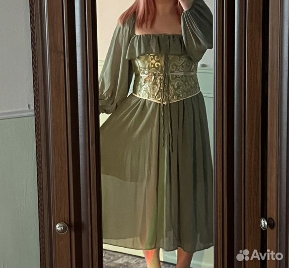 Корсет зеленый