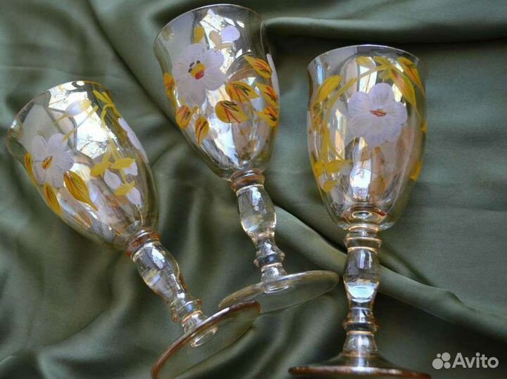 Графин и фужеры Богемия винтаж