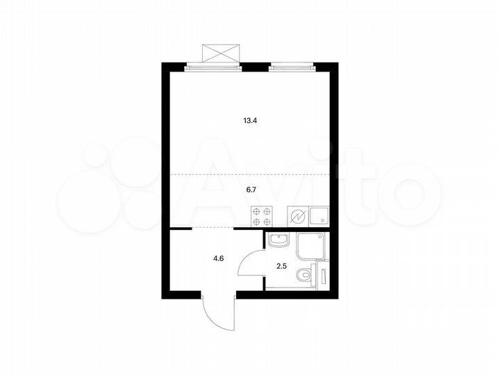 Квартира-студия, 27,2 м², 20/33 эт.