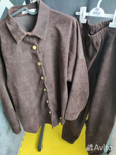 Вельветовый костюм женский 46