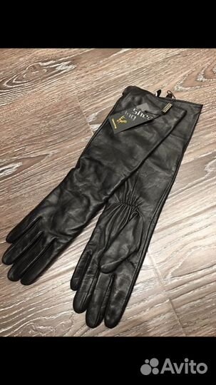 Перчатки жен. длинные. Кожа