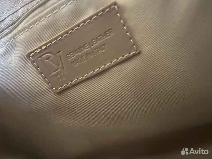 Сумка из натуральной кожи плетеная бежевая