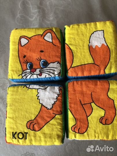 Кубики Мякиши собери картинку Животные и Транспорт