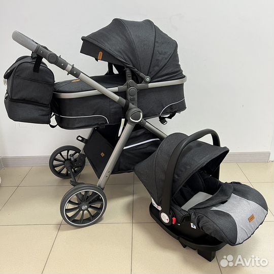 Коляска 3в1 Luxmom V8 с теплым конвертом