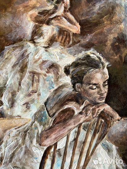 Картина балерина акрилом