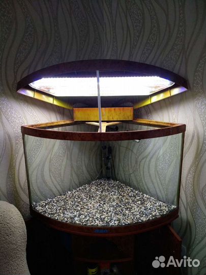 Аквариум угловой jebo R470, 186 литров