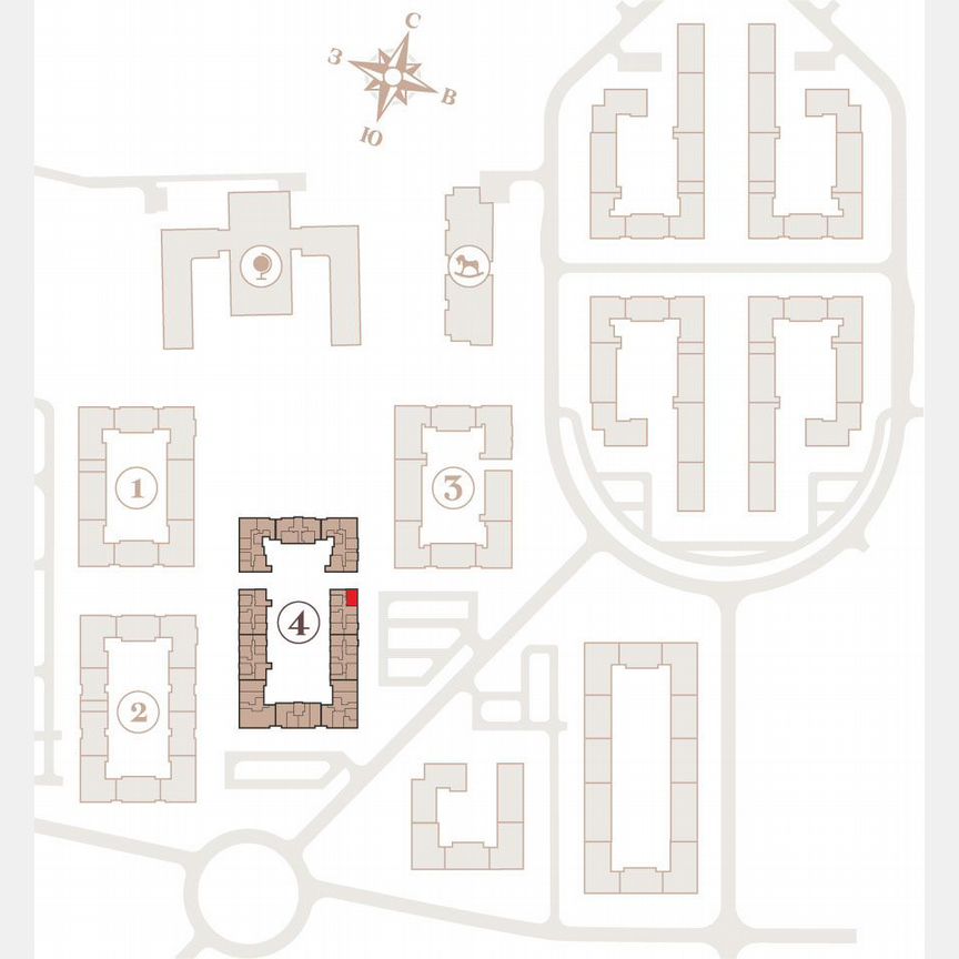2-к. квартира, 54,4 м², 1/4 эт.