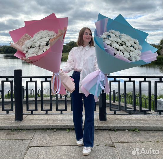 WOW Букеты-гиганты Хризантем. XXL-Букеты Хризантем