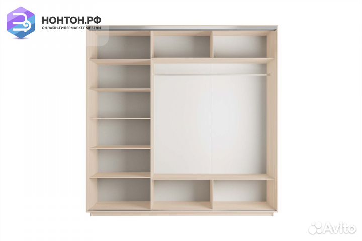 Шкаф-купе 3-х дверный Нонтон фото №1007 / дуб моло