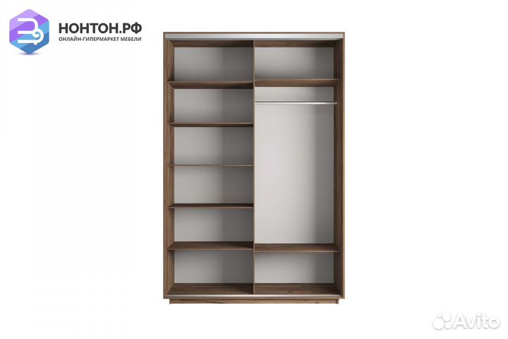 Шкаф-купе 2-х дверный Нонтон фото №1008 / крафт та