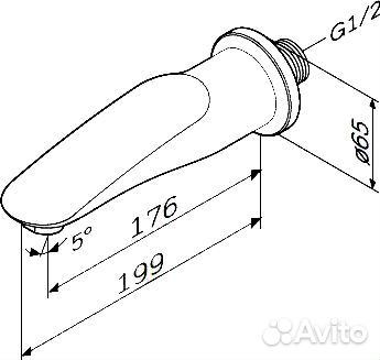 Излив Am.Pm Sensation F3070000 для ванны