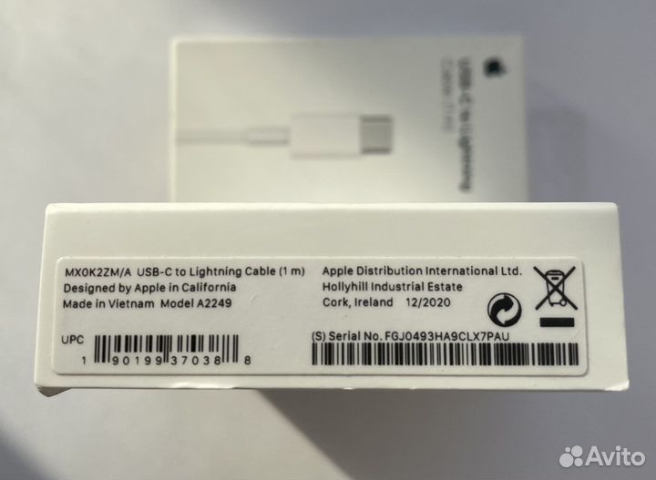 Кабель Apple USB-C, Lightning. Оригинал