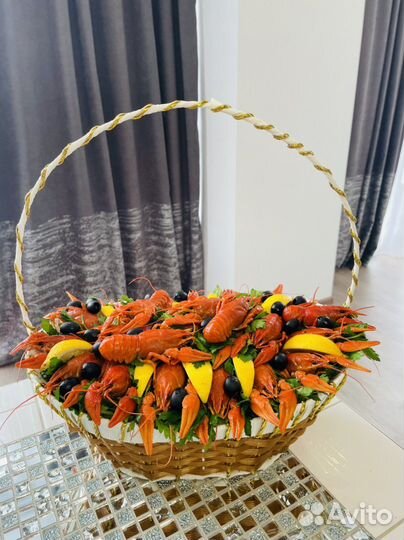 Съедобные, мужские, сладкие, из раков, букеты