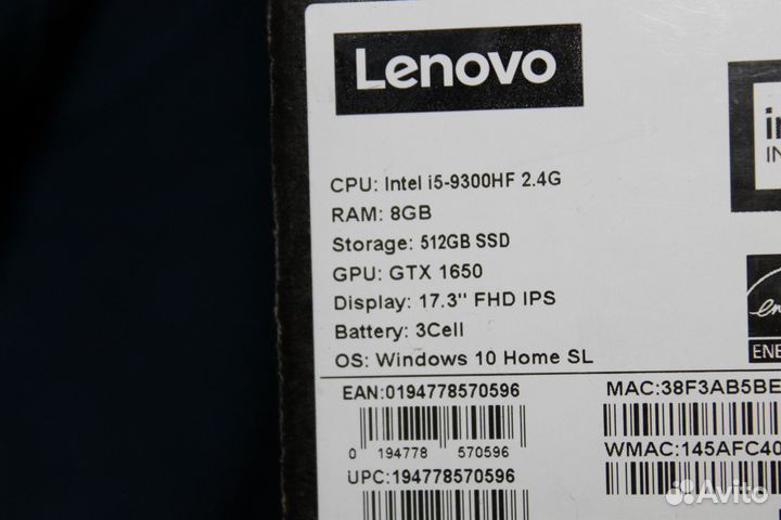 Lenovo Ideapad L340-17IRH Абсолютно новый