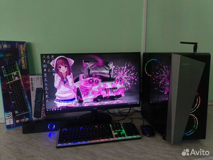 Игровой пк i5-9400f,16ddr4,ssd,1660ti,мониор27