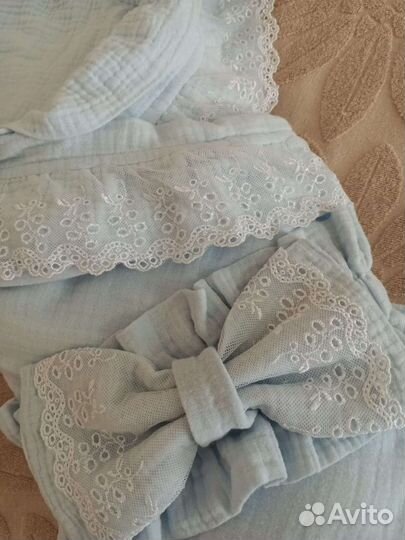 Конверт на выписку муслиновый плед