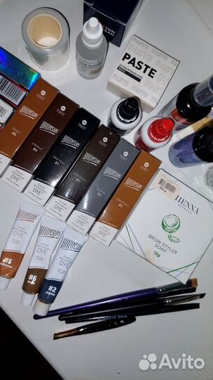 Краска для бровей и ресниц bronsun,хна новая,набор