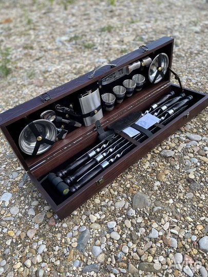 Набор шашлычный подарочный D-6 дерево