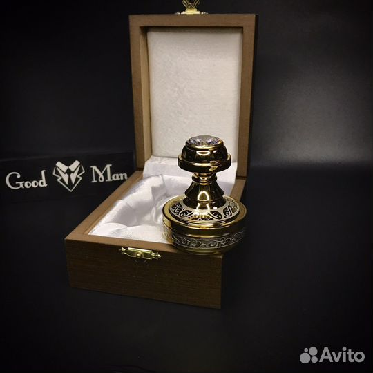 Печать №2, в золоте с большим фианитом