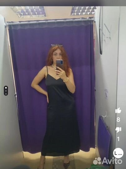 Платье в бельевом стиле длинное