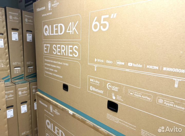 Телевизор hisense 65 E7KQ 4K qled 2024