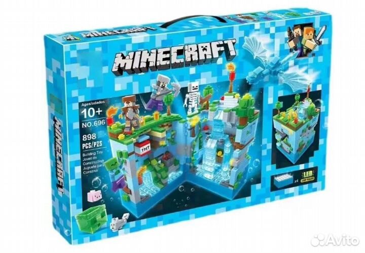 Конструктор Майнкрафт с Led-подсветкой деталей