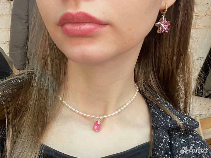 Серьги с кристаллами Swarovski ручной работы