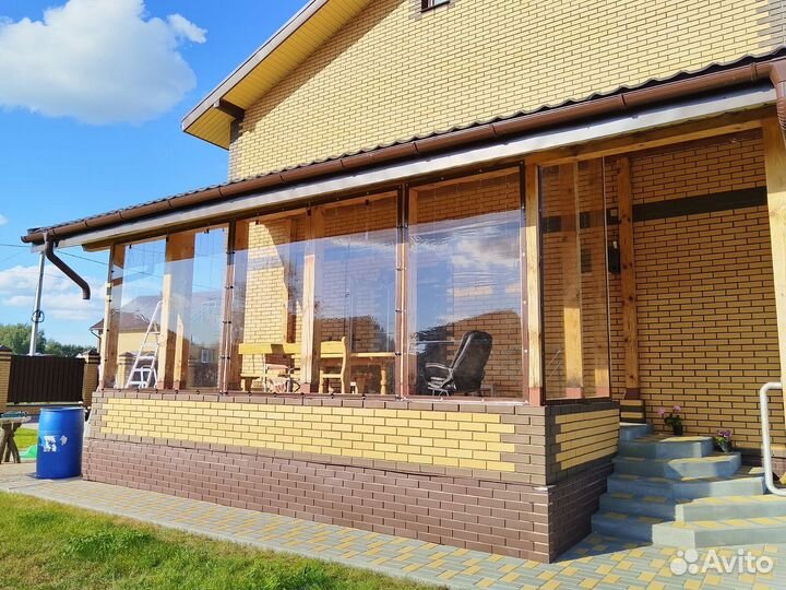 Мягкие окна для веранд и беседок под ключ