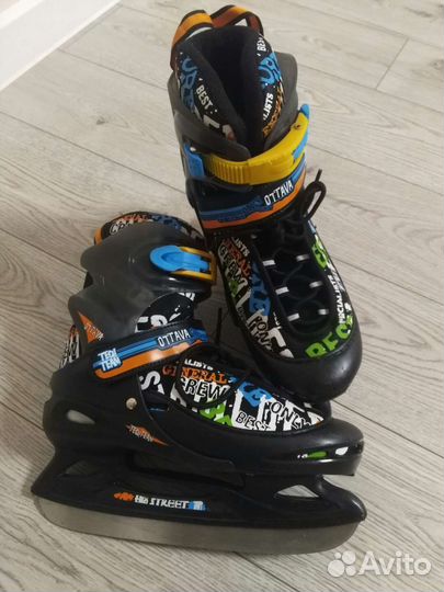 Коньки раздвижные 34-37