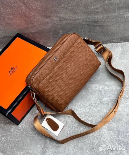 Сумка мужская hermes кроссбоди новая коллекция