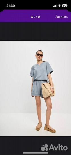 Летний костюм женский льняной