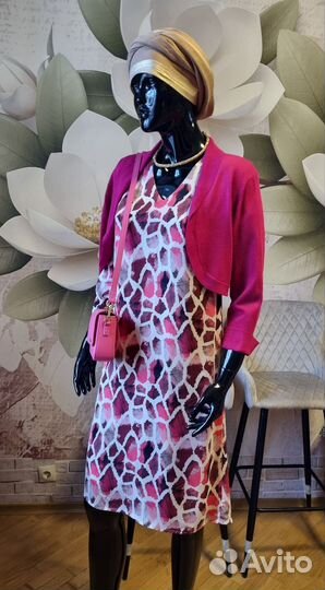 Болеро трикотаж фуксия M