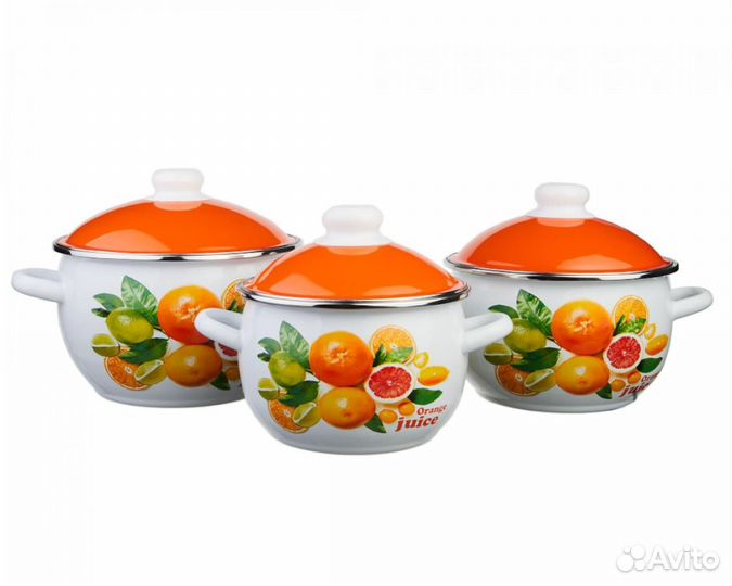 Кастрюля эмалированная