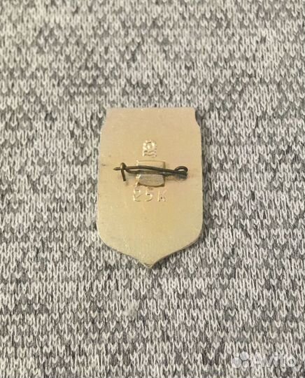 Значок времен СССР - Запорожье - Герб - Шестерня