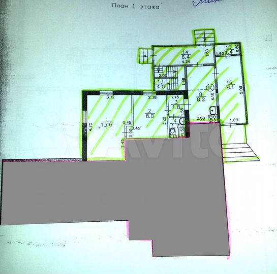 Дом 49,2 м² на участке 4 сот.