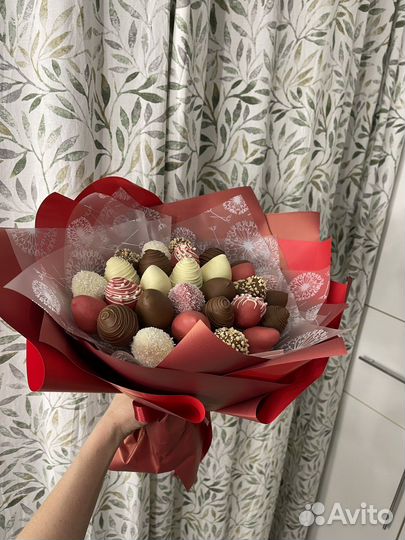 Клубника в шоколаде букет из клубники