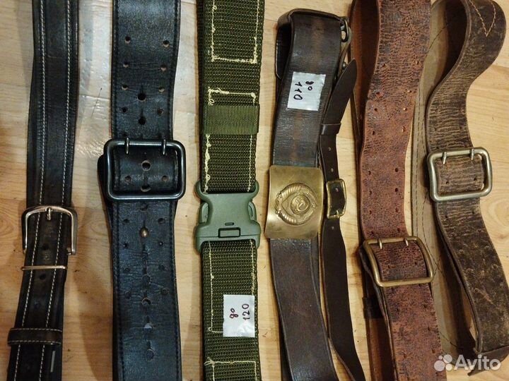 Ремни кожаные офицерские, тактический, советский