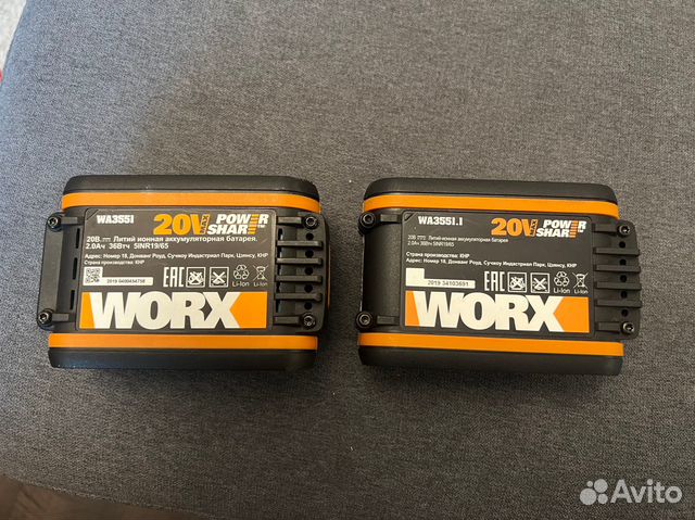 Аккумулятор worx