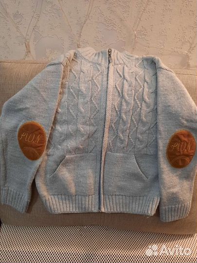 Кардиган на молнии для мальчика 6-8 лет