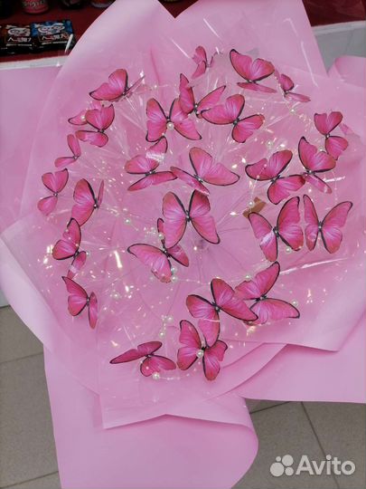 Оригинальный подарок букет из светящихся бабочек