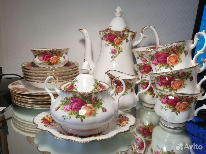 Сервиз. Фарфор. Розы. Англия. Германия