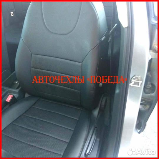 Чехлы Skoda Octavia A7 из экокожи чёрные Классика