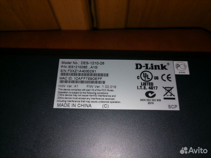 Коммутатор D-Link DES-1210-28