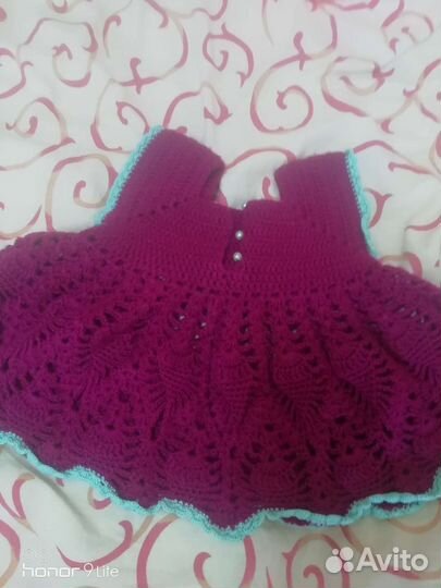 Вязаное платье ручной работы